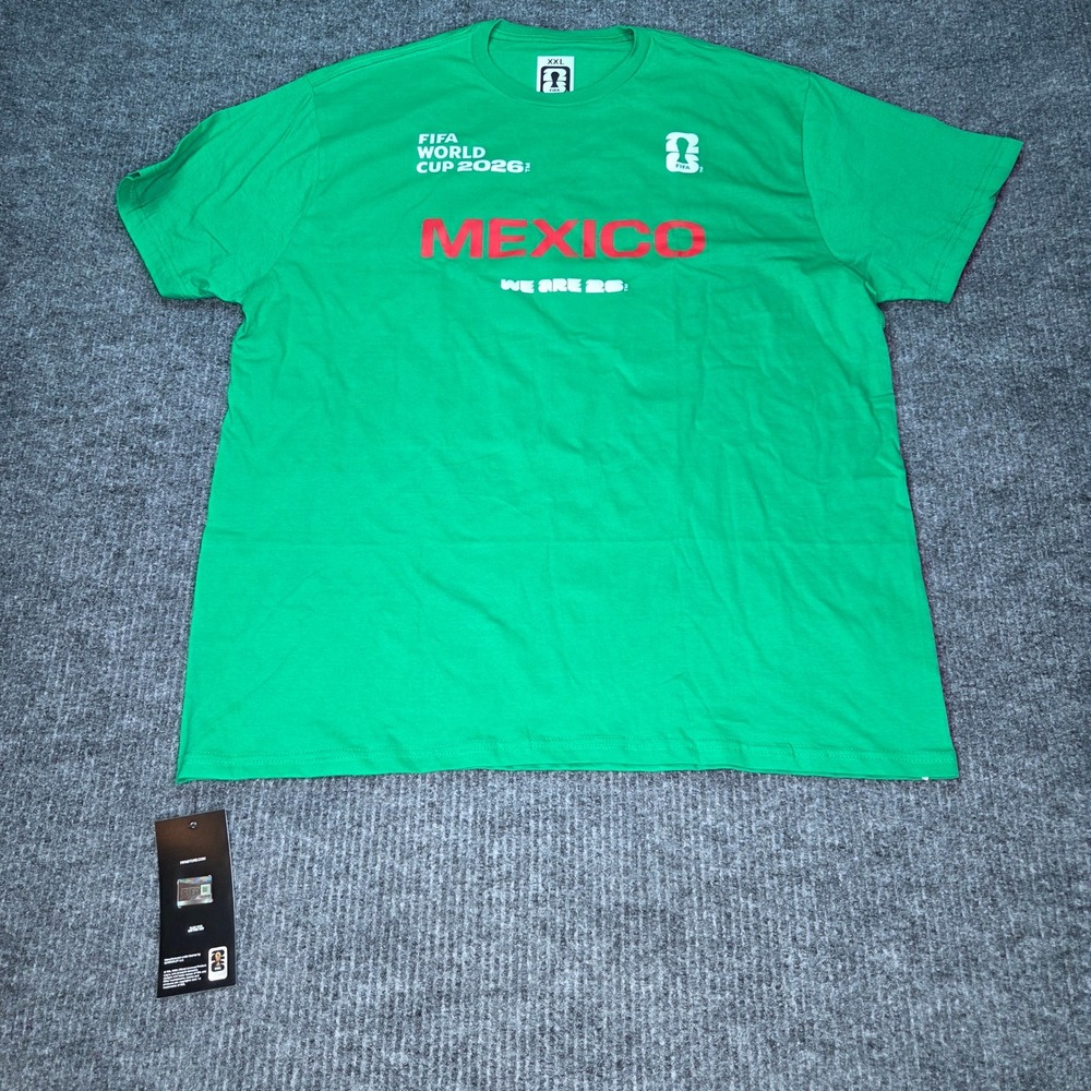FIFA World Cup 2026 T Shirt Mens XXL Mexico Green Graphic Soccer Fan Tee NWT